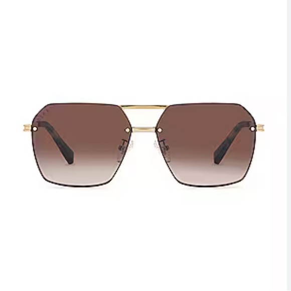DIFF Nolan Gold and Brown Gradient Sunglasses - Picture 1 of 1